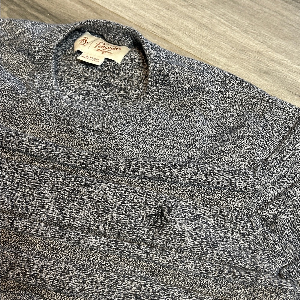 Original Penguin Heather Navy Crewneck Sweater